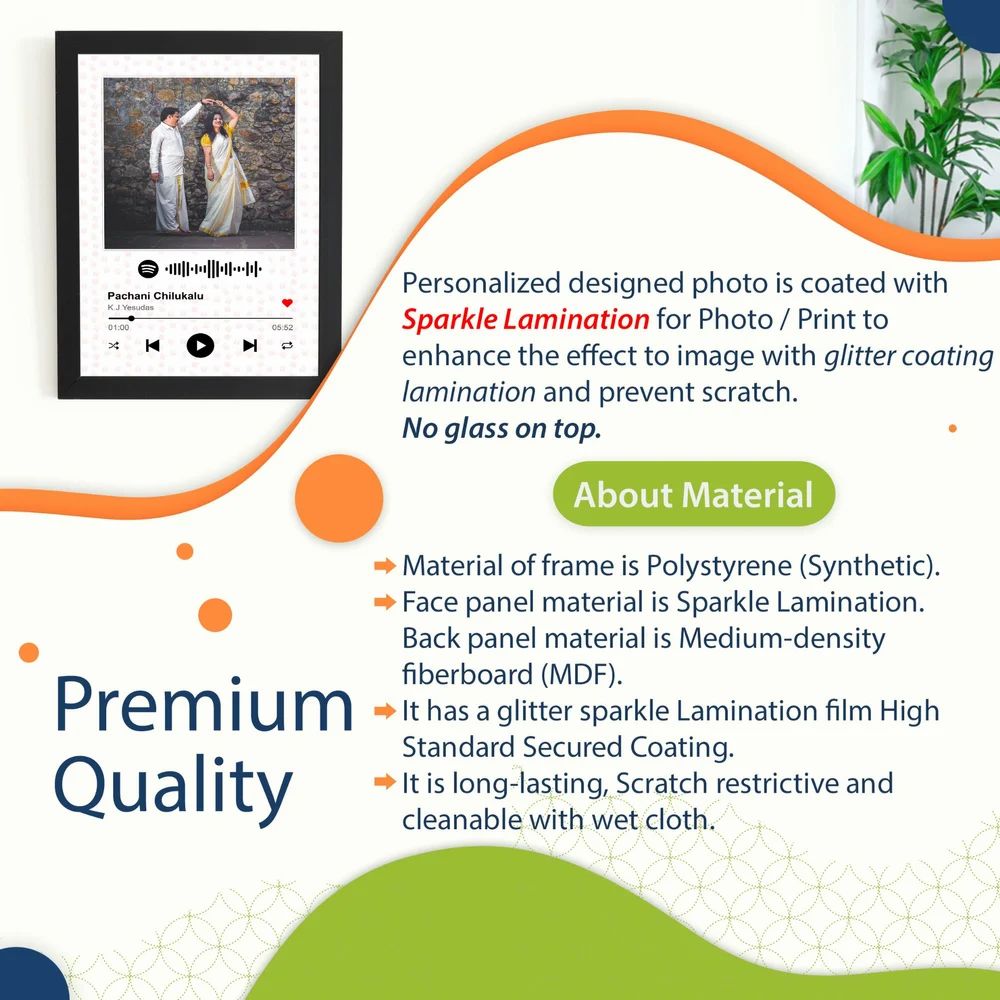 Personalized Gift Musical Photo Frame- Spotify Frame For Your Loved Ones- Scan And Play
