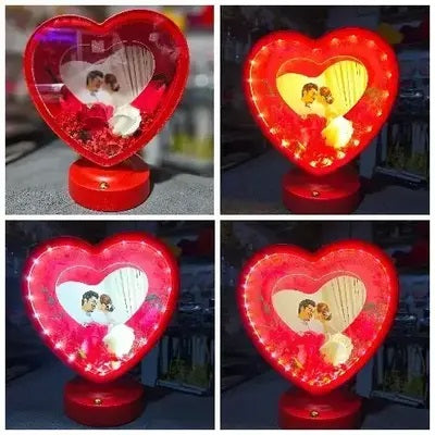 3D Heart Photo Magic Mirror With Multicolour Light