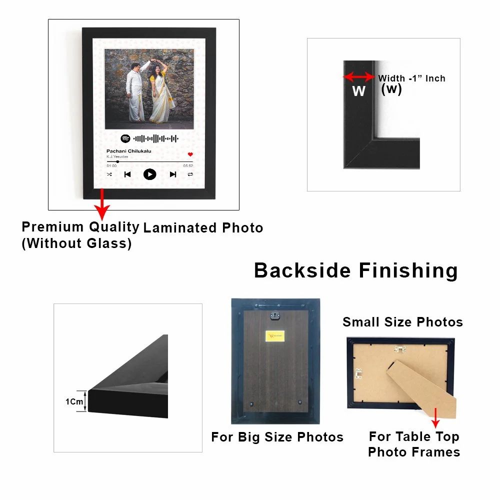 Personalized Gift Musical Photo Frame- Spotify Frame For Your Loved Ones- Scan And Play