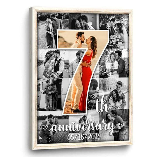 Personalized Anniversary Photo Frame Custom Collage Picture Frame for Couples, Wedding & Special Moments for Loved Ones