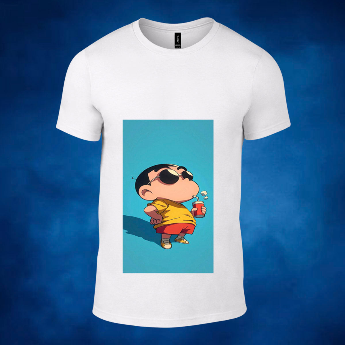 Shinchan Summer King Printed White Tshirt