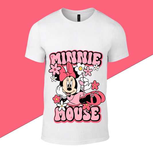 Minnie Mouse Cute - Printed White Tshirt