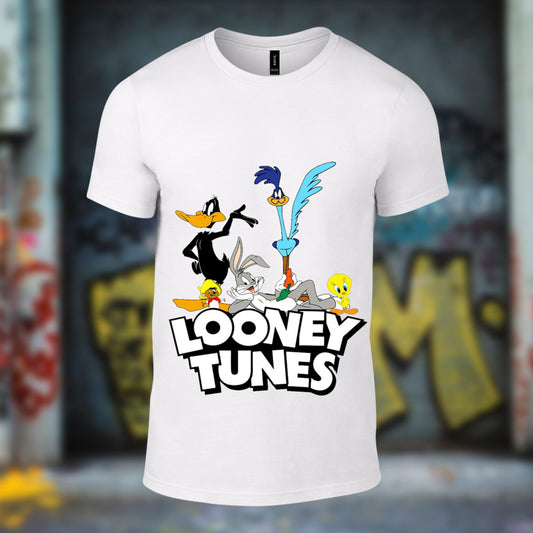 Looney Tunes Cartoon - Printed White Tshirt