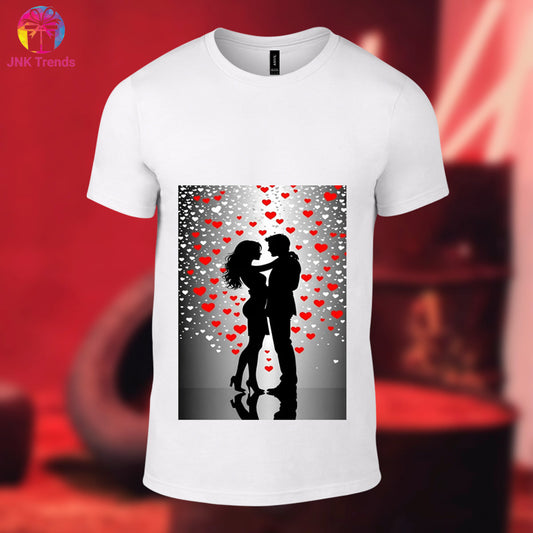 Love Couple- Printed White Tshirt