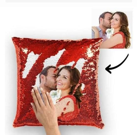 JNKTRENDS Magic Photo Pillow -Cushion Cover with Fillers