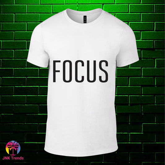 FOCUS- Printed White Tshirt