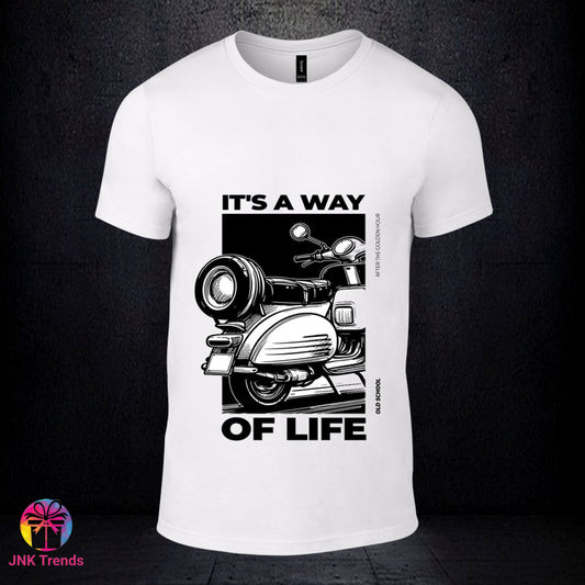 It's A Way Of Life - Printed White Tshirt