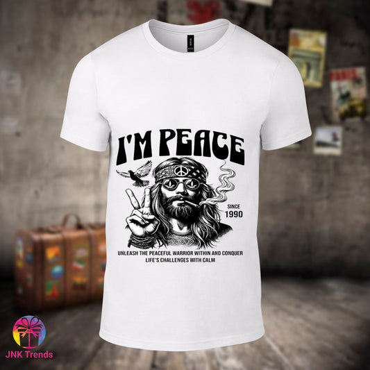 I'M PEACE - Printed White Tshirt