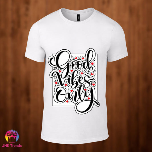 Good Vibes Only - Printed White Tshirt