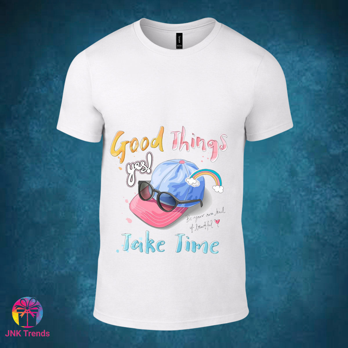 Good Thing's Take Time- Printed White Tshirt