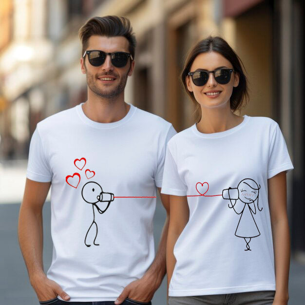 Wear Your Opinion Couple T-Shirt for Couple| Anniversary | Printed Unisex T-Shirt| Husband Wife Printed T-Shirt - JNK TRENDS 06
