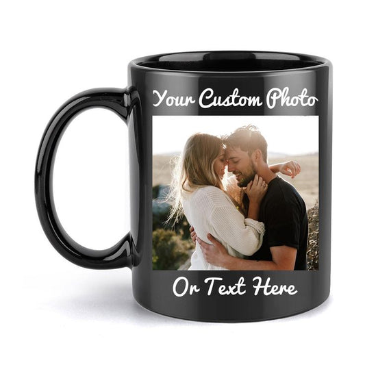 Personalized Photo And Name Mug - Colour Black & White