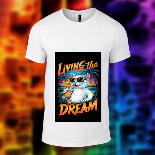 Lliving The Dream-Tom Printed White Tshirt