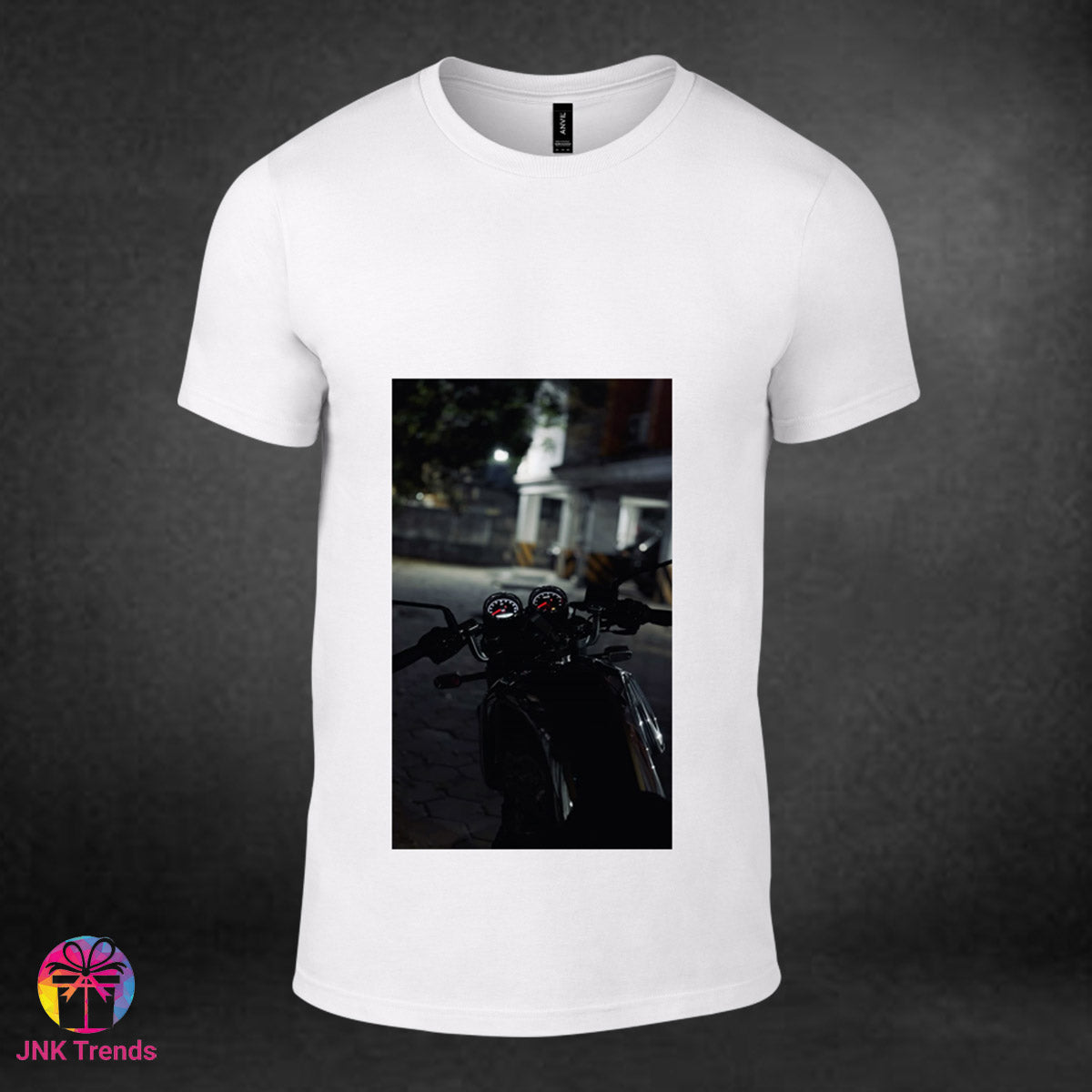 Bike Night Life- Printed White Tshirt