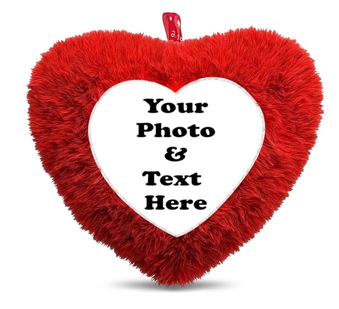 Photo Cushion for Boyfriend Girlfriend Husband Wife on Occasions Valentine's Day Birthday Heart