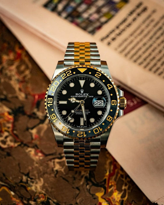 ROLEX Submarine Dial Golden & Silver Strap Day Working Watch