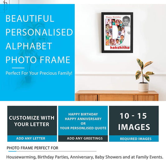 Personalized Alphabet Photo Frames for Birthday Gift..
