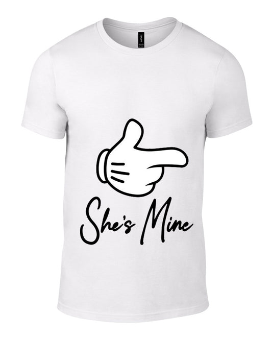 HE'S MINE & SHE'S MINE Couple Love Printed Tshirt for Men and Women - JNK TRENDS 01