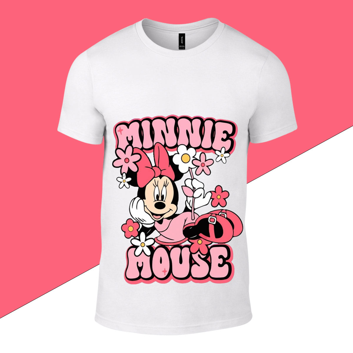 Minnie Mouse Cute - Printed White Tshirt