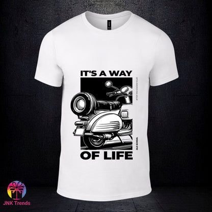 It's A Way Of Life - Printed White Tshirt