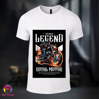 LEGEND Royal Motors- Printed White Tshirt