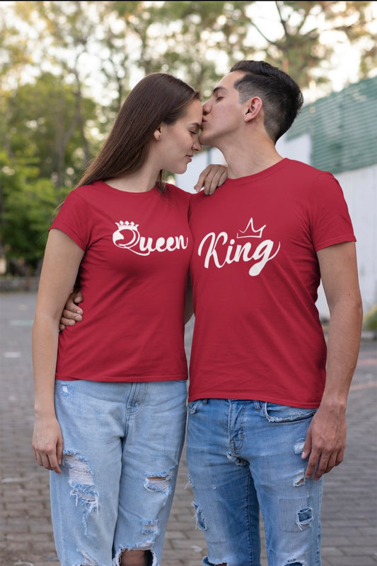 KING & QUEEN Couple Love Printed Tshirt for Men and Women - JNK TRENDS 03