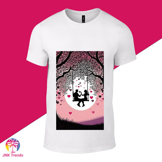 Couple Together - Printed White Tshirt