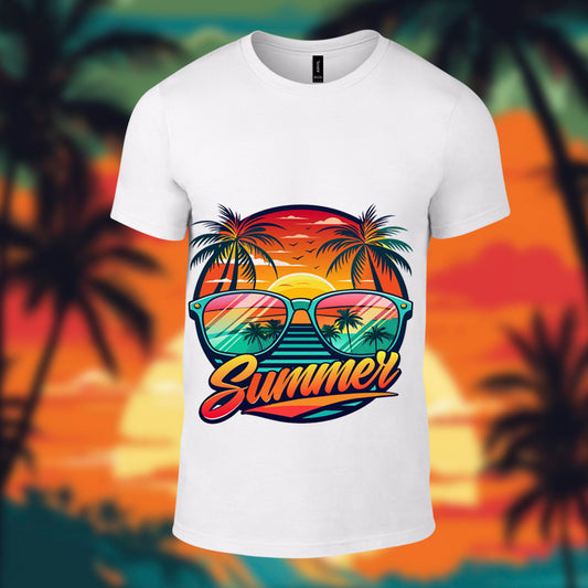 Summer Printed White Tshirt