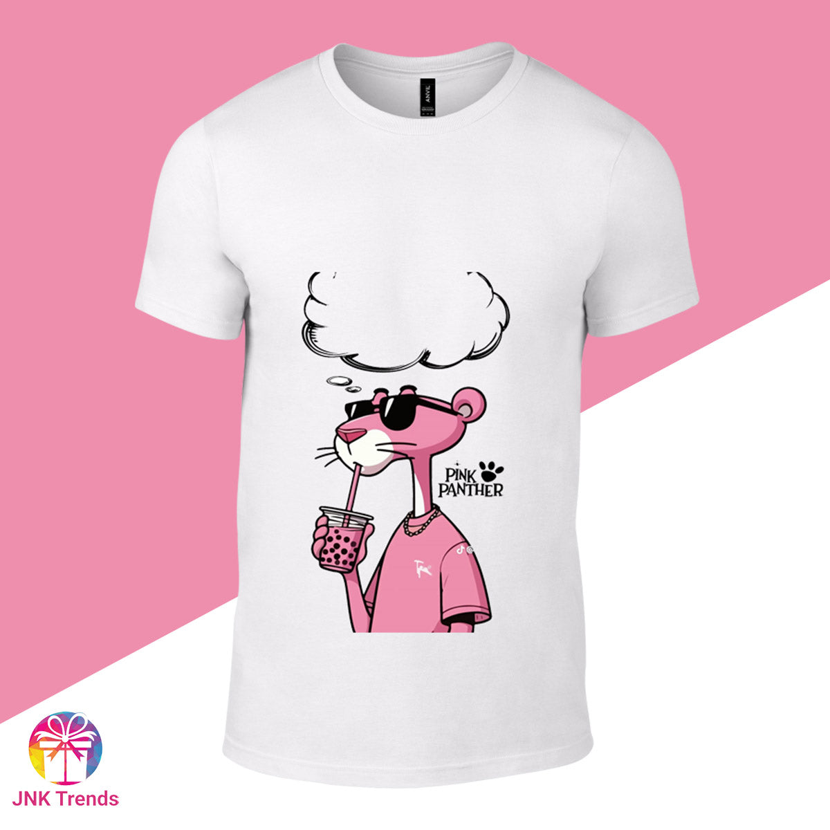 The Pink Panther- Printed White Tshirt