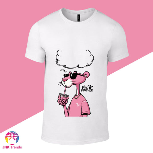 The Pink Panther- Printed White Tshirt