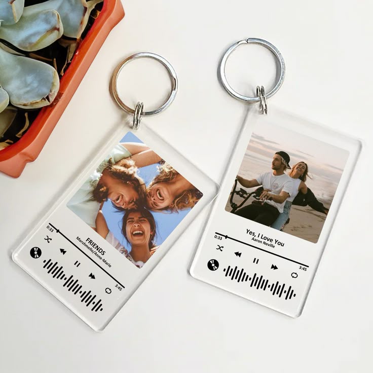 Acrylic Spotify Keychain With Song Code & Photo | Personalized Gifts Scannable Message Size (45 X 70 Mm) Plaque