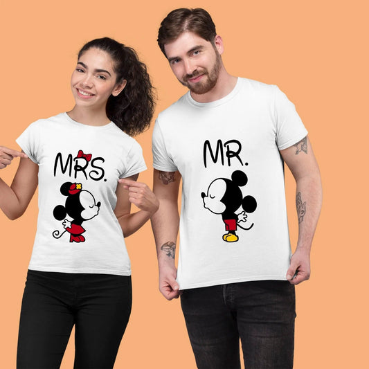 Couple Printed Tshirt l Men's and Women's Round Neck T-Shirt (Pack of 2) - JNK TRENDS 07