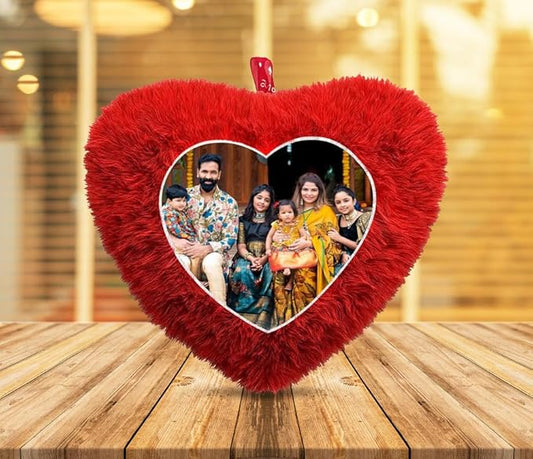 Photo Cushion for Boyfriend Girlfriend Husband Wife on Occasions Valentine's Day Birthday Heart