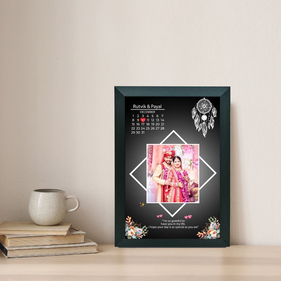 Personalized Memory Calendar Frame™ – With Name, Date & Photo