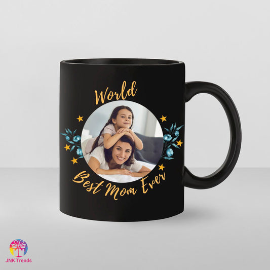 Personalized Mother’s Day Photo Mug With World Best Mom Text - Trending Mug