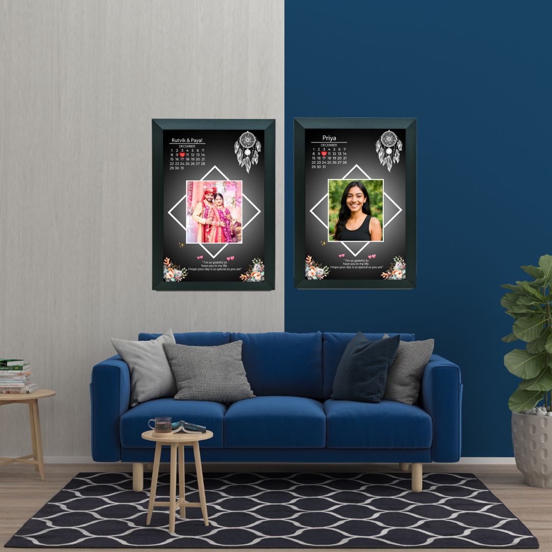 Personalized Memory Calendar Frame™ – With Name, Date & Photo