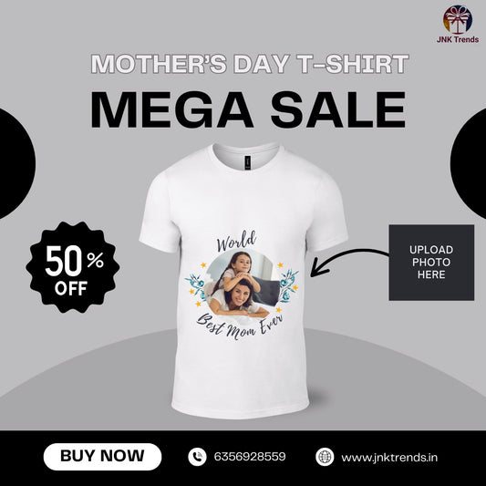 Mother's Day Personalized Tshirt - World Best Mom Ever With Photo