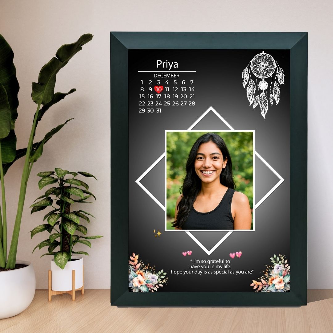 Personalized Memory Calendar Frame™ – With Name, Date & Photo