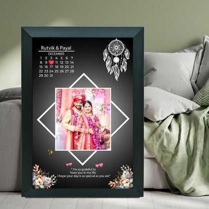 Personalized Memory Calendar Frame™ – With Name, Date & Photo