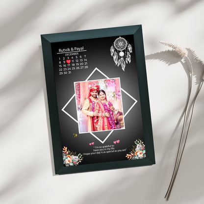 Personalized Memory Calendar Frame™ – With Name, Date & Photo