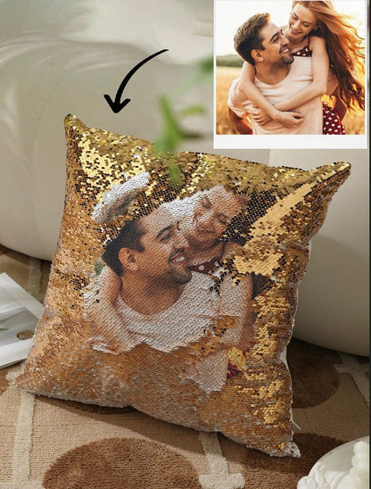 JNKTRENDS Magic Photo Pillow -Cushion Cover with Fillers