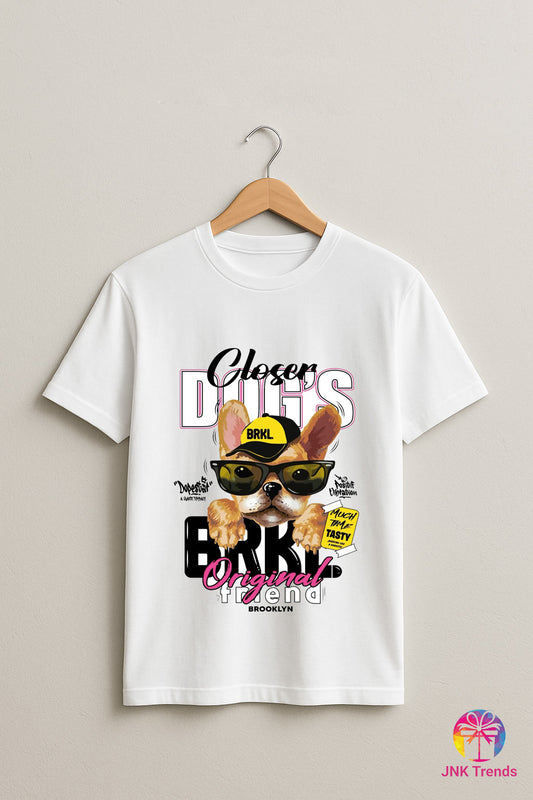 Luxury Urban Dog Graphic T-shirt – Premium Brooklyn Edition l Exclusive Wear By JNKTrends
