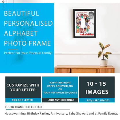 Personalized Alphabet Photo Frames for Birthday Gift..